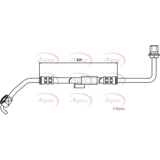 Apec Brake Hydraulic Hose Line Front Left fits Ford Transit 1985-2000