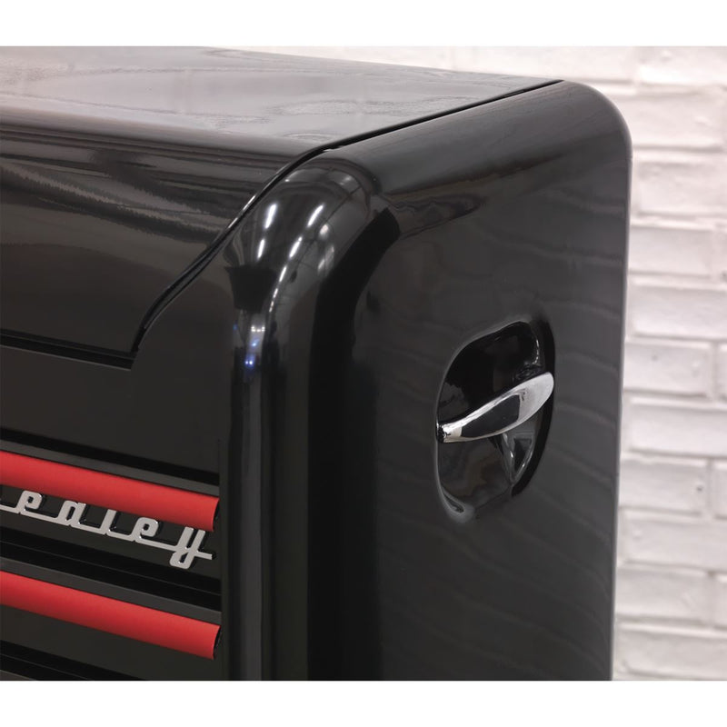 Sealey Retro Style Extra-Wide Topchest & Rollcab Combination 10 Drawer-Black wit Sealey - Dynamic Drive