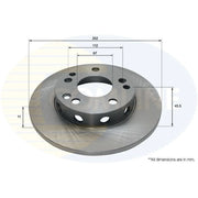 Comline Brake Discs fits Mercedes-Benz 190 1982-1993 1.8 2.0 2.3 2.5 2.6 201.018