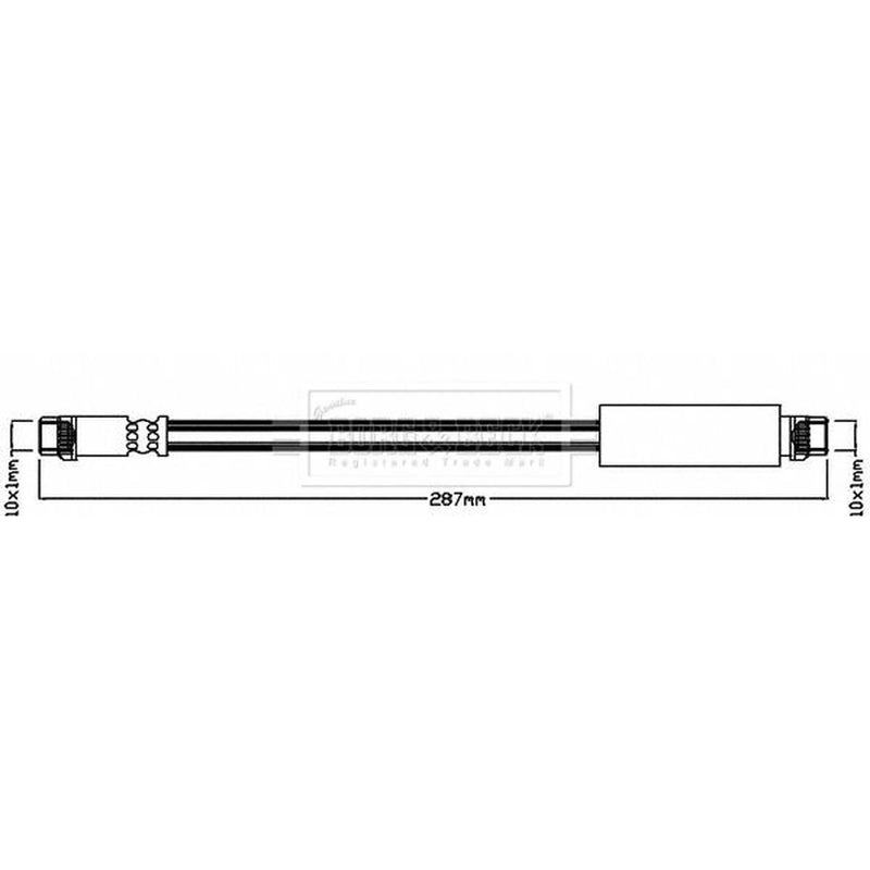Borg & Beck Brake Hydraulic Hose Line Rear Right BBH8352