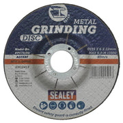 Sealey Grinding Disc115 x 6mm22mm Bore PTC/115G Sealey - Dynamic Drive