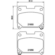 Mintex Rear Brake Pad Set fits Toyota Celica 1994-1999 2.0