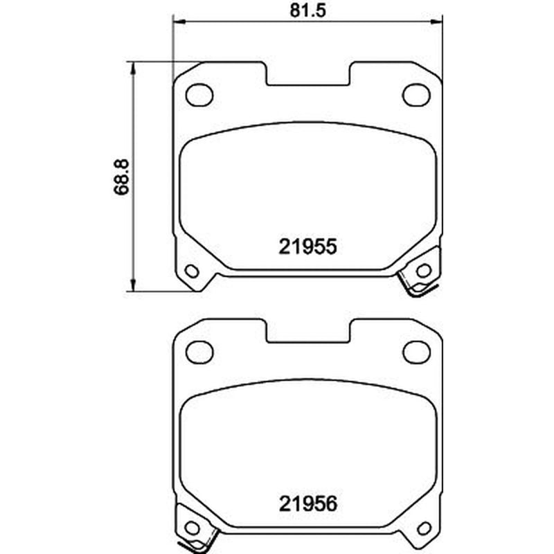 Mintex Rear Brake Pad Set fits Toyota Celica 1994-1999 2.0