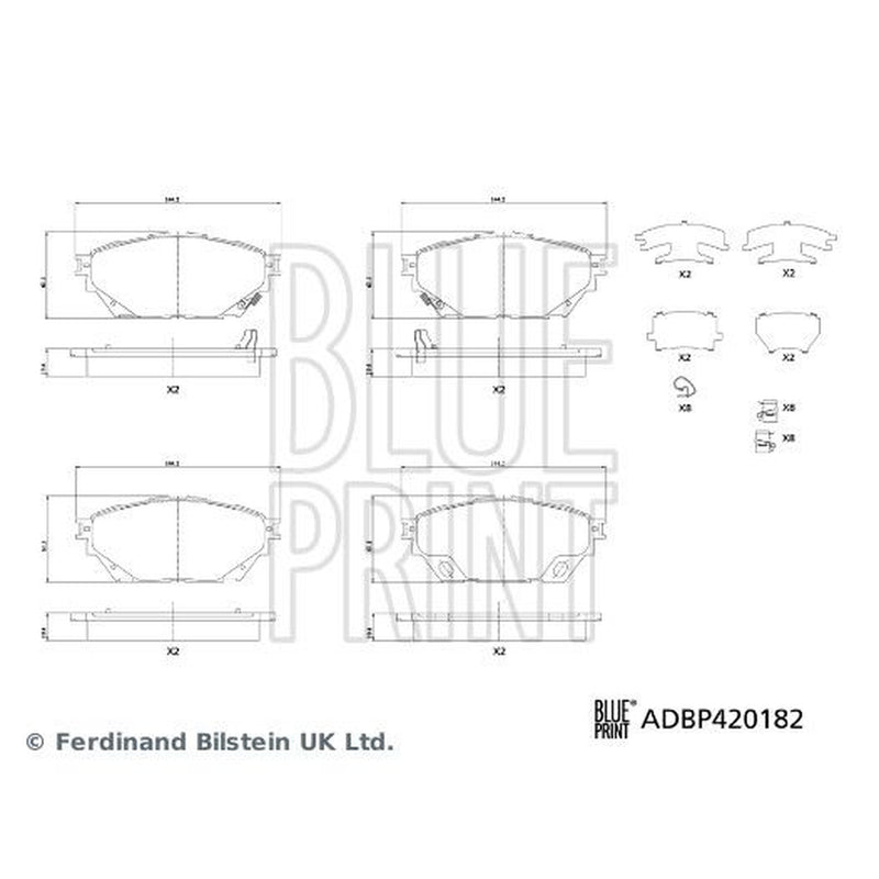 Blue Print Front Brake Pad Set