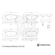 Blue Print Front Brake Pad Set ADBP420182