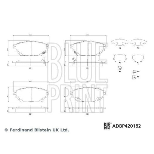 Blue Print Front Brake Pad Set ADBP420182