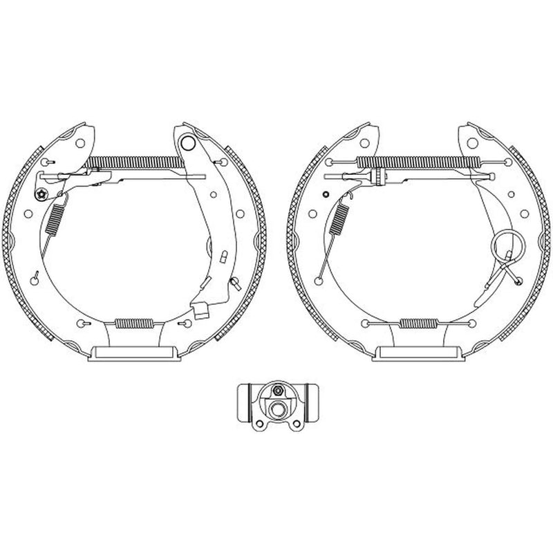 Mintex Brake Shoe Set Axle Kit fits Citroën Berlingo / Berlingo First 1996-2011