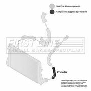 First Line Intercooler Turbo Charge Air Hose fits Audi A3 2003-2013 2.0