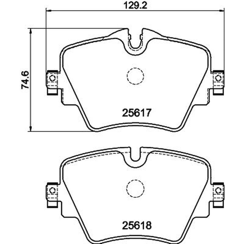 DON Front Brake Pad Set fits BMW 1 2019-2020