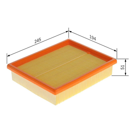 Bosch Engine Air Filter fits MG Zs SUV 2017 on 1.0