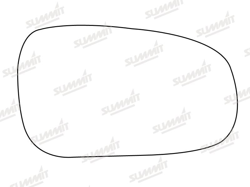 Summit Stick-On Standard Mirror Glass fits Honda Civic 96 to 01 RHS Summit - Bars 4 Cars