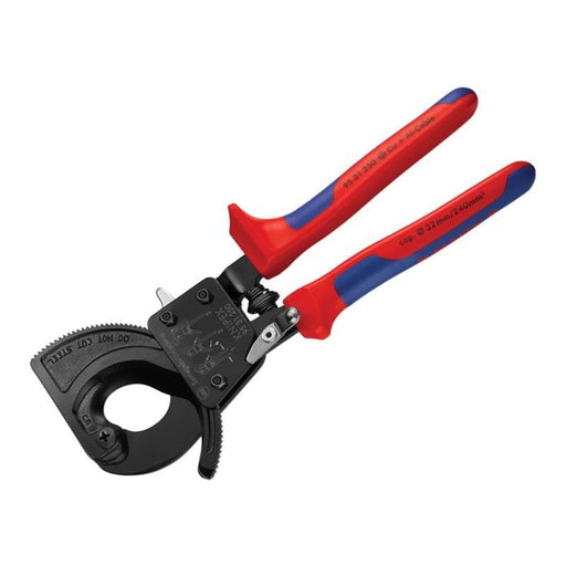 Knipex Ratchet Action Cable Shears Multi-Component Grip 250mm Knipex - Dynamic Drive