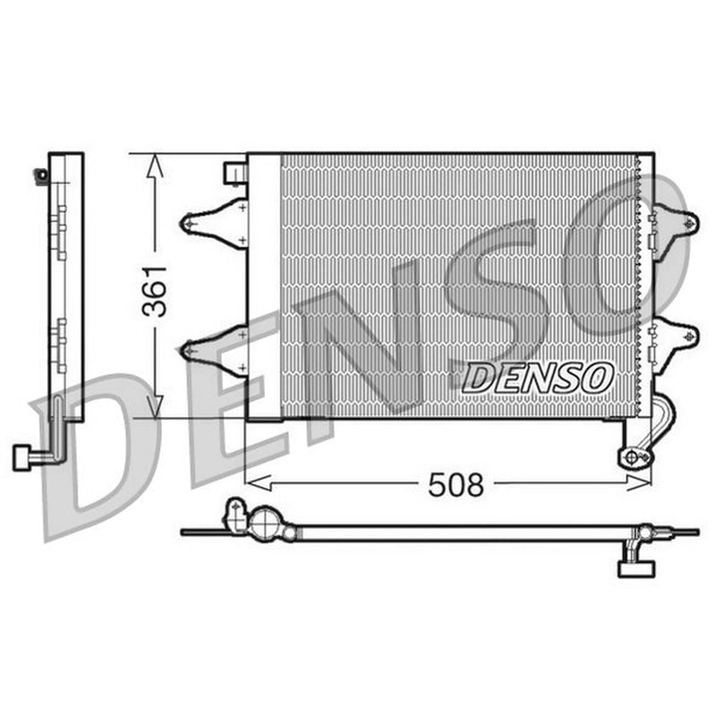 Denso Air Conditioning Condenser fits Seat Cordoba 2002-2009 1.2 1.4 1.6 1.9 2.0