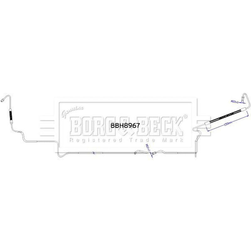 Borg & Beck Brake Hydraulic Hose Line outer BBH8967