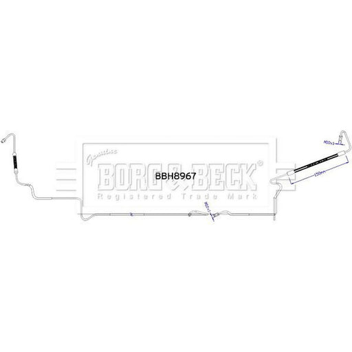 Borg & Beck Brake Hydraulic Hose Line outer BBH8967