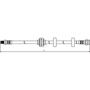 NAPA Brake Hydraulic Hose Line Front fits Alfa Romeo 147 2001-2010 1.6 1.9 2.0
