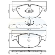 Comline Front & Rear Brake Discs & Pads fits BMW 5 2009-2017