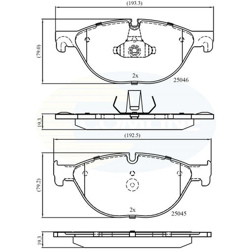 Comline Front & Rear Brake Discs & Pads fits BMW 5 2009-2017