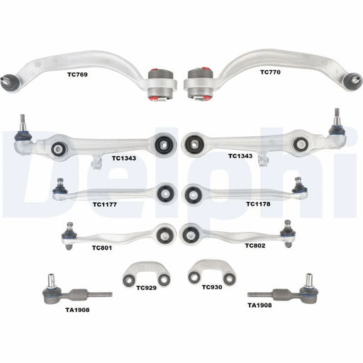 Delphi 12 x Control Arm Repair Kit Front fits Audi A6 C5 1997-2005
