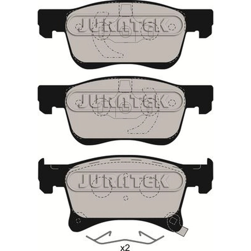 Juratek Front Brake Pad Set fits Opel Adam 2012-2019 1.0 1.2 1.4