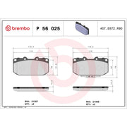 Brembo 4 x Front Brake Pad Set P56025