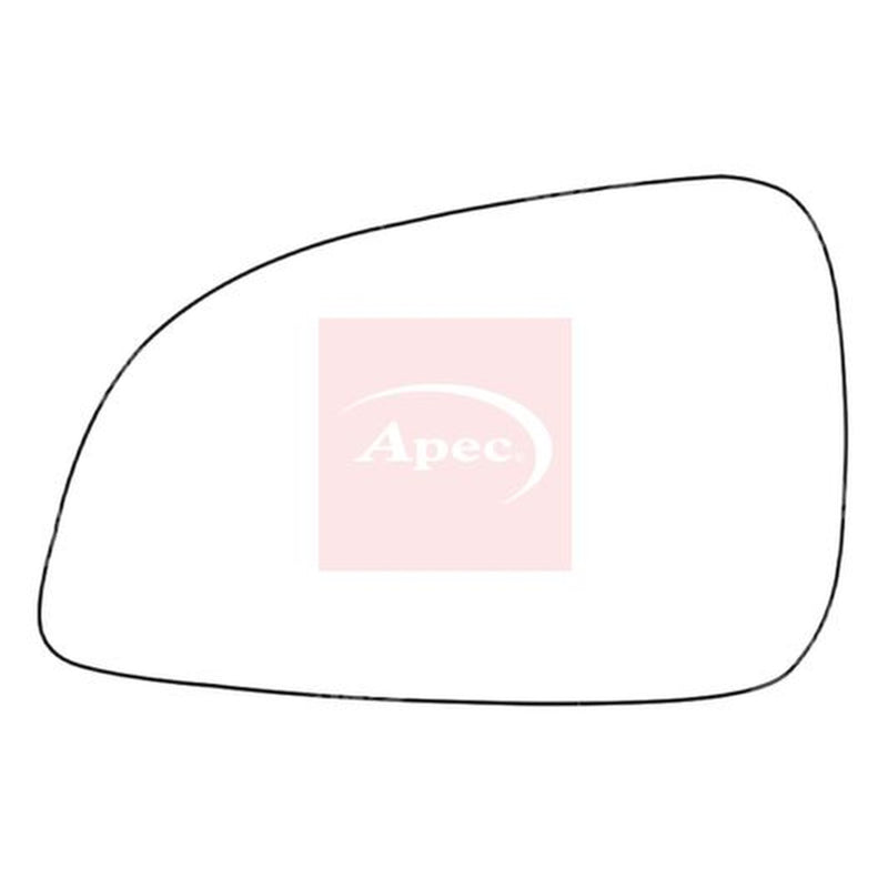 Apec Exterior Wing Mirror Glass Left fits Opel Adam 2012-2019 1.0 1.2 1.4