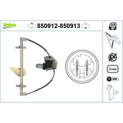 Valeo Electric Window Regulator Lifter Left Front 850912