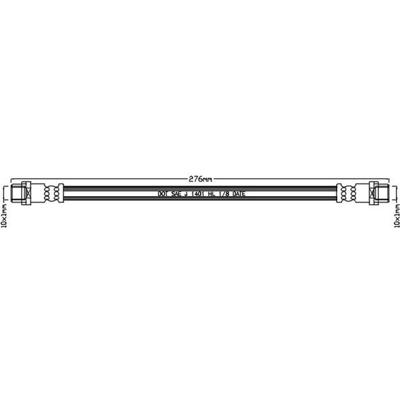 Juratek Brake Hydraulic Hose Line Rear fits VW California T6 Camper 2015-2019