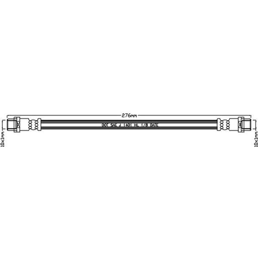 Abtex Brake Hydraulic Hose Line Rear fits VW California T6 Camper 2015-2019 2.0