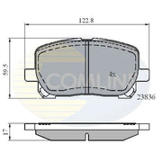 Comline Front & Rear Brake Discs & Pads fits Toyota Avensis Verso 2001-2009