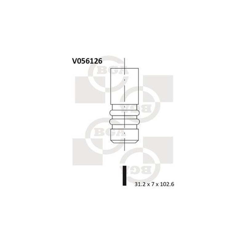 BGA Engine Exhaust Valve 31mm Head fits Alfa Romeo 147 2003-2010 3.2