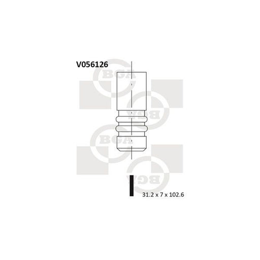 BGA Engine Exhaust Valve 31mm Head fits Alfa Romeo 147 2003-2010 3.2