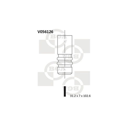 BGA Engine Exhaust Valve 31mm Head V056126