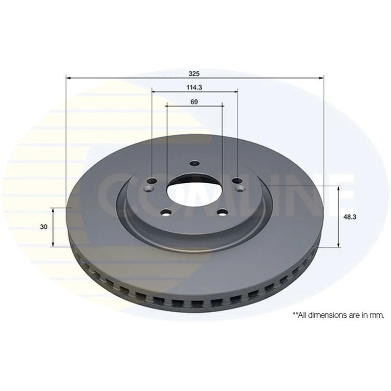 Comline Front & Rear Brake Discs & Pads fits Hyundai Tucson 2020 on 1.6