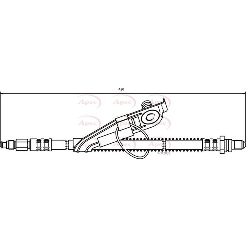 Apec Brake Hydraulic Hose Line Front Left fits Ford Mpv 1996-2003 1.3 1.8