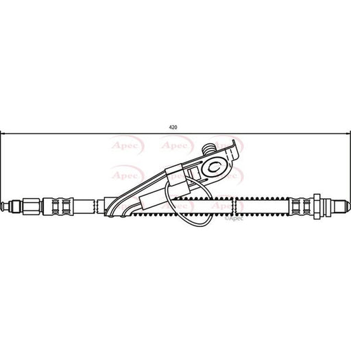 Apec Brake Hydraulic Hose Line Front Left fits Ford Mpv 1996-2003 1.3 1.8