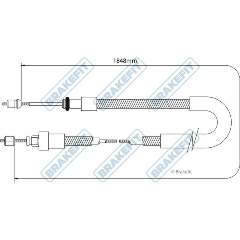 Apec Handbrake Cable Right Rear fits Citroën Berlingo / Berlingo First 1996-2011