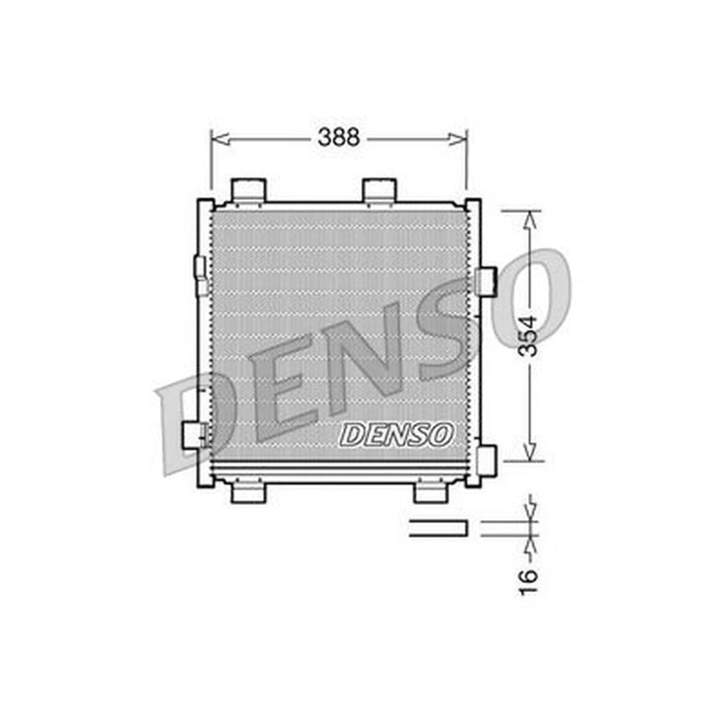 Denso Air Conditioning Condenser fits Citroën C1 2005-2014 1.0 1.4