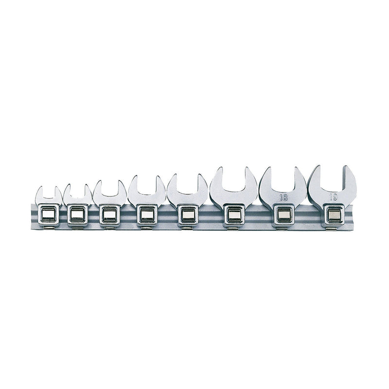 Teng Tools 3/8" Crow Foot Wrench Clip Rail Set 8 Pieces Teng Tools - Dynamic Drive