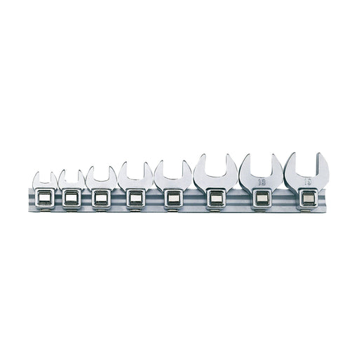 Teng Tools 3/8" Crow Foot Wrench Clip Rail Set 8 Pieces Teng Tools - Dynamic Drive