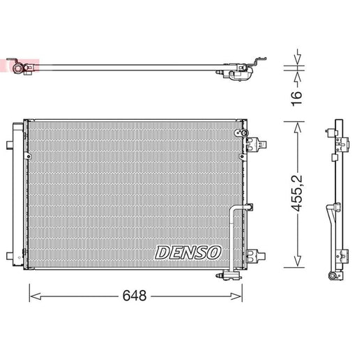 Denso Air Conditioning Condenser fits Audi A8 D4 2010-2018 2.5 3.0 4.0