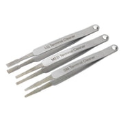 Sealey Terminal Cleaner Set Diamond Grip Blade Type 3pc Wiring Tweezer Style Sealey  - Dynamic Drive