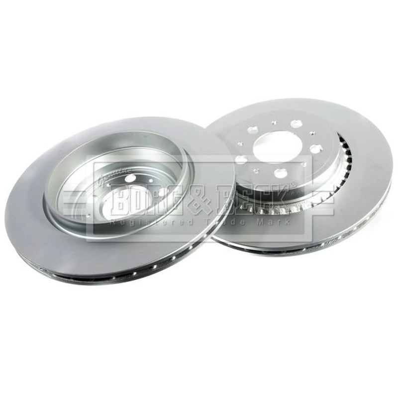 Borg & Beck 2 x Vented Brake Discs fits Volvo XC90 I 2002-2014 2.5 3.2