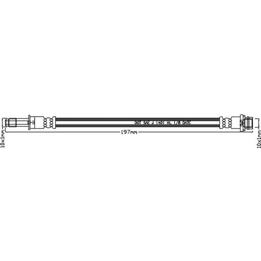 Juratek Brake Hydraulic Hose Line outer JBH1204