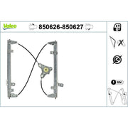 Valeo Electric Window Regulator Lifter Left Front 850626