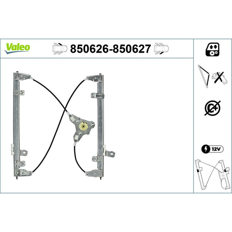 Valeo Electric Window Regulator Lifter Left Front 850626
