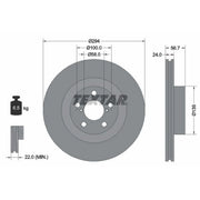 Textar 2 x Vented Front Brake Discs 92139500-x2