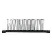 Milwaukee 4932492509 3/8 Inch Socket Spanner Insert Long Set Metric 10-Piece Milwaukee - Dynamic Drive