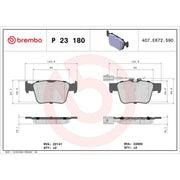 Brembo 4 x Rear Brake Pad Set fits Alfa Romeo Giulia 2015-2022 2.0 2.2