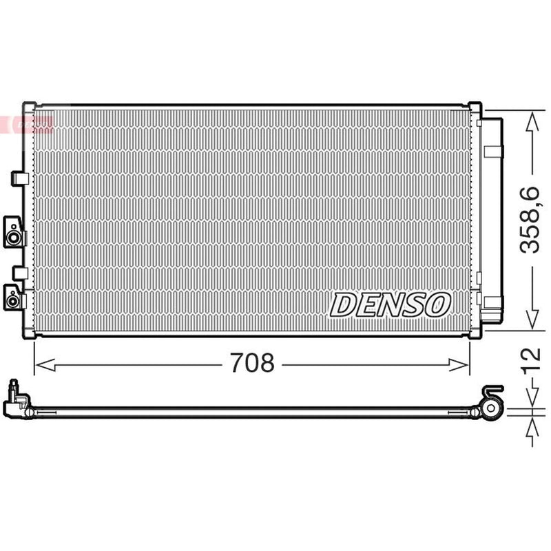 Denso Air Conditioning Condenser fits Ford Focus IV 2018-2025 2.0